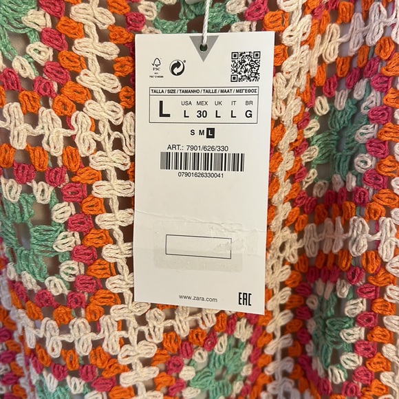 Zara NWT never worn best seller crochet dress. Size L. - Picture 3 of 4